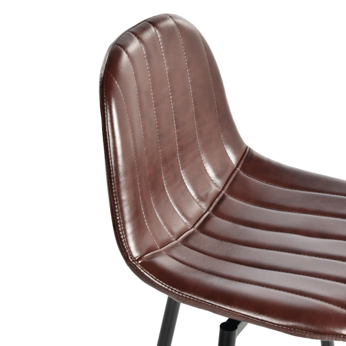 BARHOCKER Drehbare 2er-Set H67 cm - Rotbraun/Schwarz, Textil/Metall (42.5/97/46.5cm) - Urban Meuble