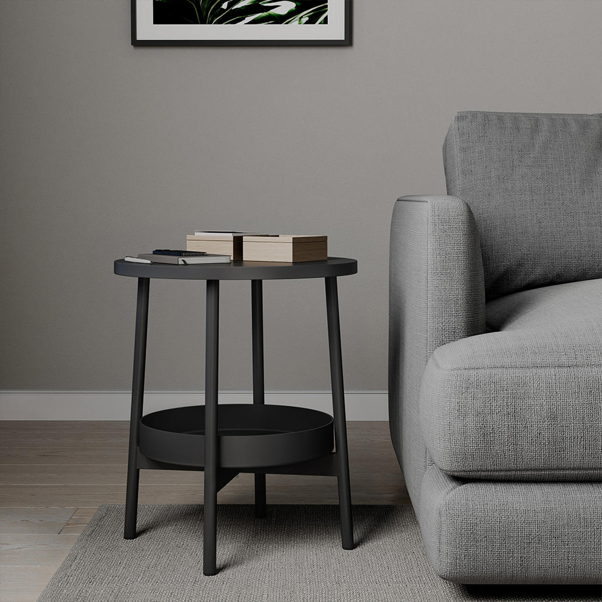 KONFERENČNÍ STŮL Riono Černá - černá, plast (40/40/47.5cm) - Vicco