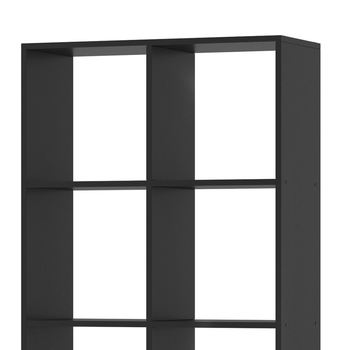 RAUMTEILER Scutum Schwarz 143 x 72 cm - Schwarz, Holzwerkstoff (143/72/29cm) - Vicco