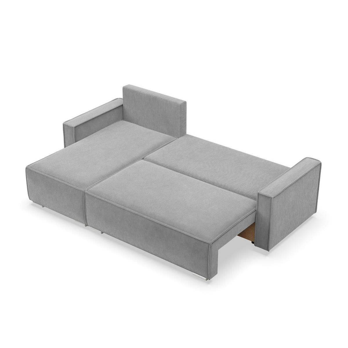 ECKSOFA MIT SCHLAFFUNKTION NOTO BONELL Grau - Grau, Textil (142/231cm) - Mebligo