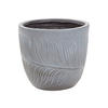 BLUMENTOPF grau rund 28/28/16 cm Ftero - Grau, Naturmaterialien (16cm) - Beliani