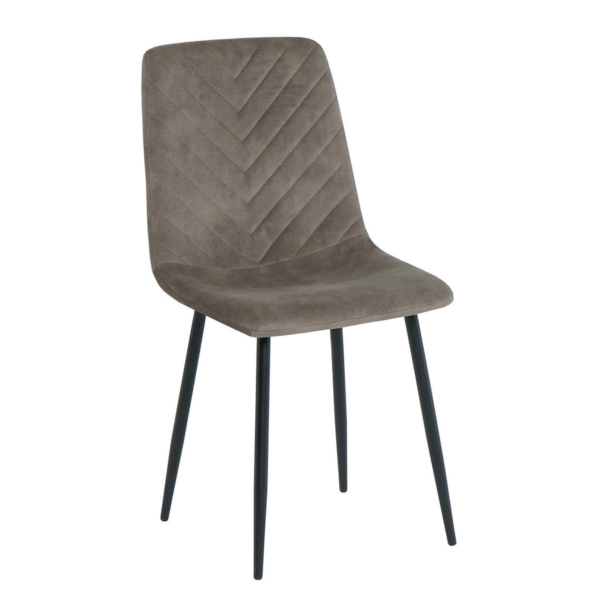 ESSZIMMERSTUHL - 2er-Set - Taupe, Textil/Metall (54/88/44cm) - home24