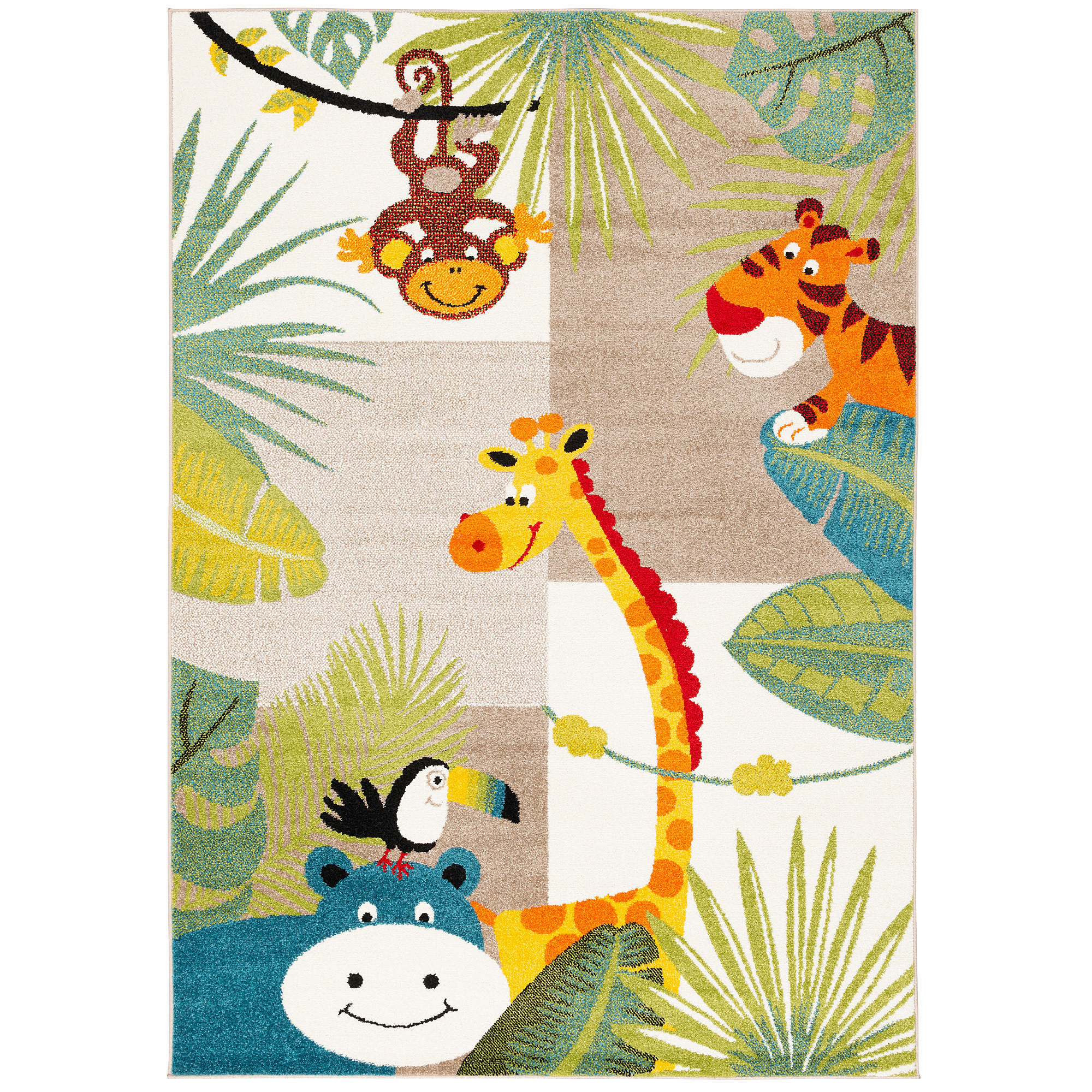 KINDER TEPPICH SOFTSTAR KIDS TIERWELT - Multicolor, Textil (200/290cm) - Pergamon