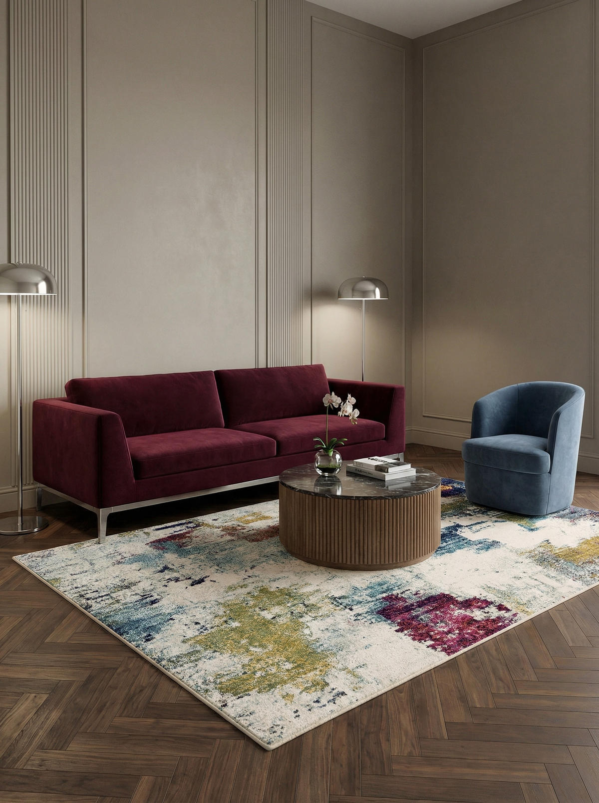 TEPPICH Kunstfaser kurzflor abstrakt bunt LODI-Padana, 200x290 cm - Multicolor, Textil (200/290cm) - KADIMA DESIGN