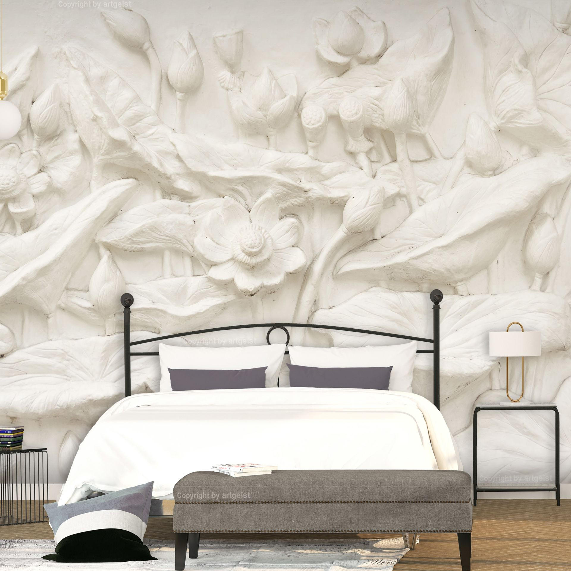 SELBSTKLEBENDE FOTOTAPETE 441/315 cm - Beige, Kunststoff/Textil (441/1cm) - KUNSTLOFT