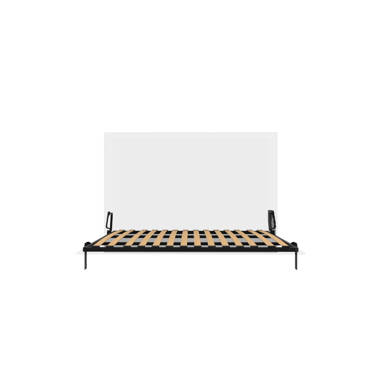 SCHRANKBETT Morphy Einbaubares 200x150 Horizontal - Weiß, Holz/Metall (200/150cm) - WallBedKing