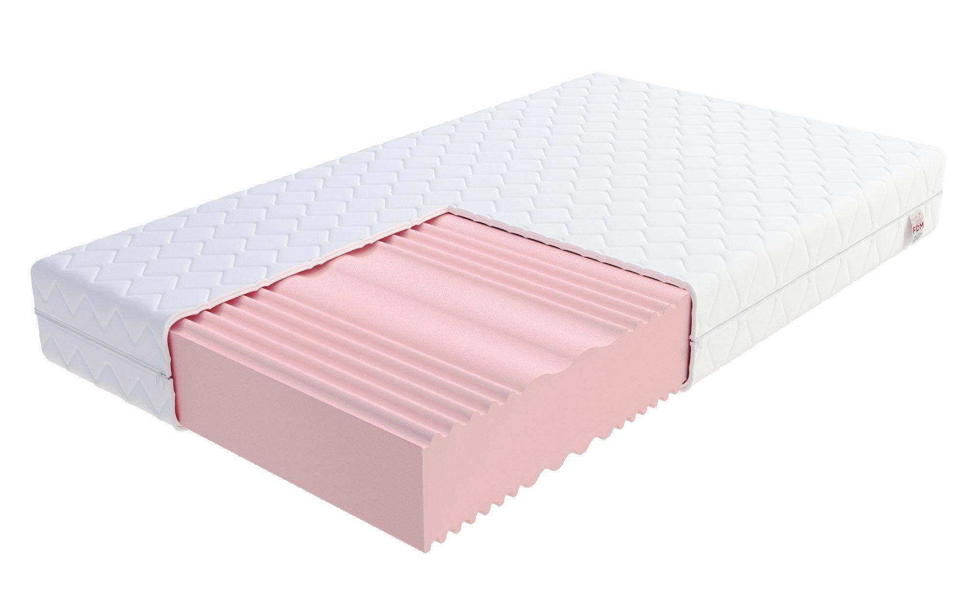 KALTSCHAUMMATRATZE COMFORTDUOMAXPLUS H4 - Weiß, Textil