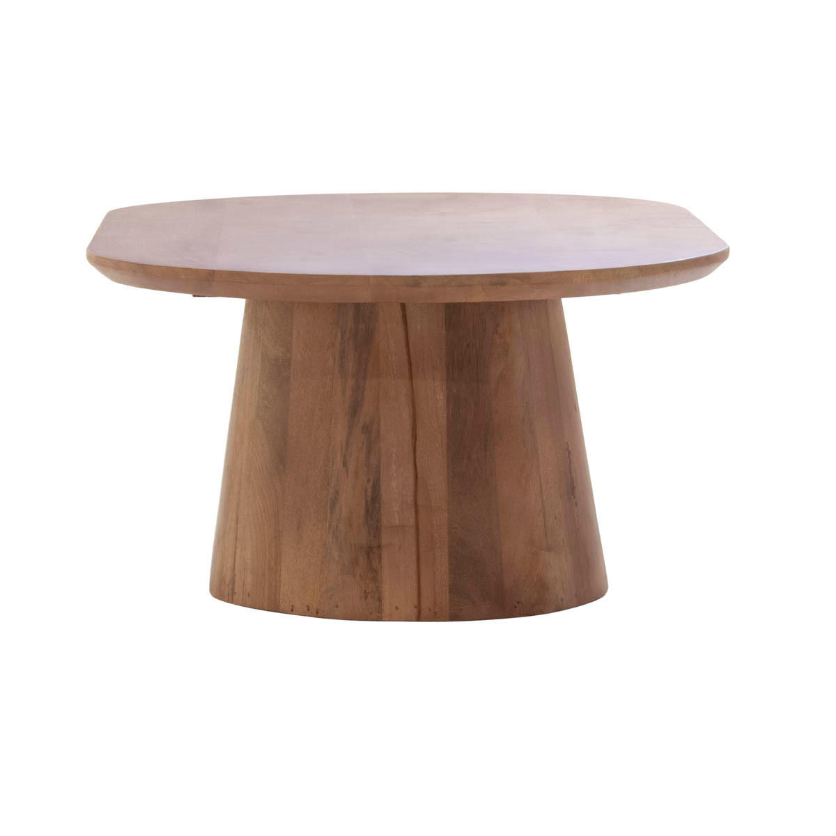 COUCHTISCH Oval Braun Holz 130x60x35cm - Braun, Holz (130/65/38cm) - Giga Meubel
