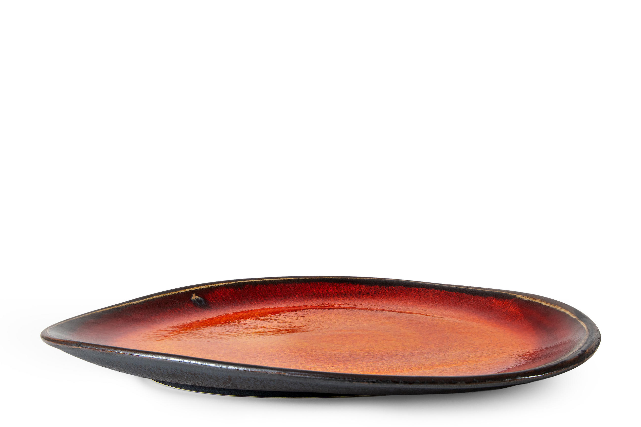 FLACHER TELLER PRIMA, Rot - Rot, Keramik (36/37/3cm) - KONSIMO®