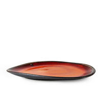 FLACHER TELLER PRIMA, Rot - Rot, Keramik (36/37/3cm) - KONSIMO®
