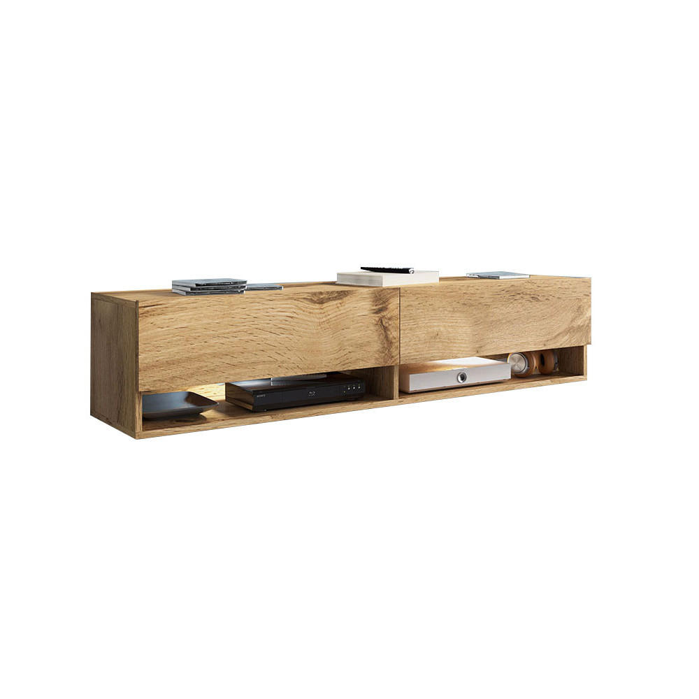 LOWBOARD Lowboard A Eiche Wotan 140 / 32 / 30cm - Eiche Wotan/Braun, Holz/Holzwerkstoff (140/30/32cm) - Feldmann-Wohnen