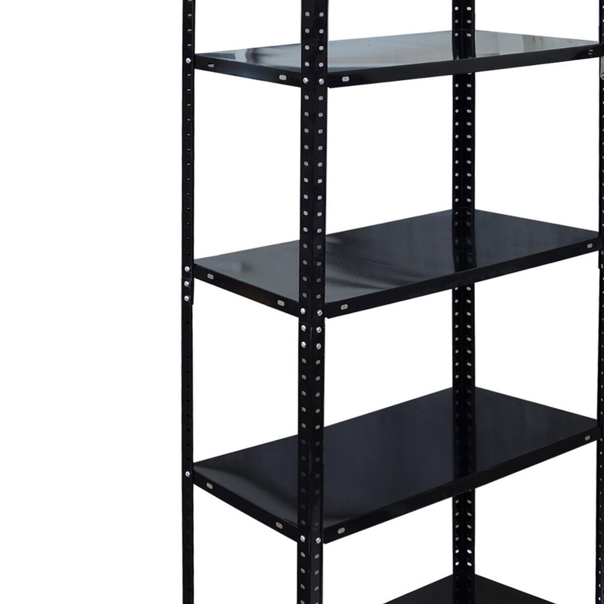 LAGERREGAL - Schwarz, Kunststoff/Metall (75/150/30cm) - Relaxdays