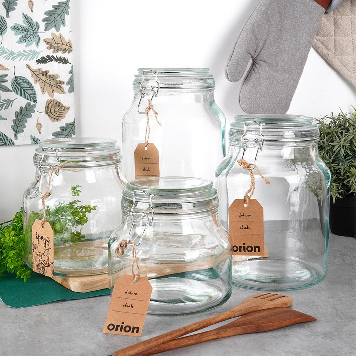 VORRATSGLAS Clipverschluss 4,2 l Transparent - Transparent, Glas (4.2L) - Orion 
