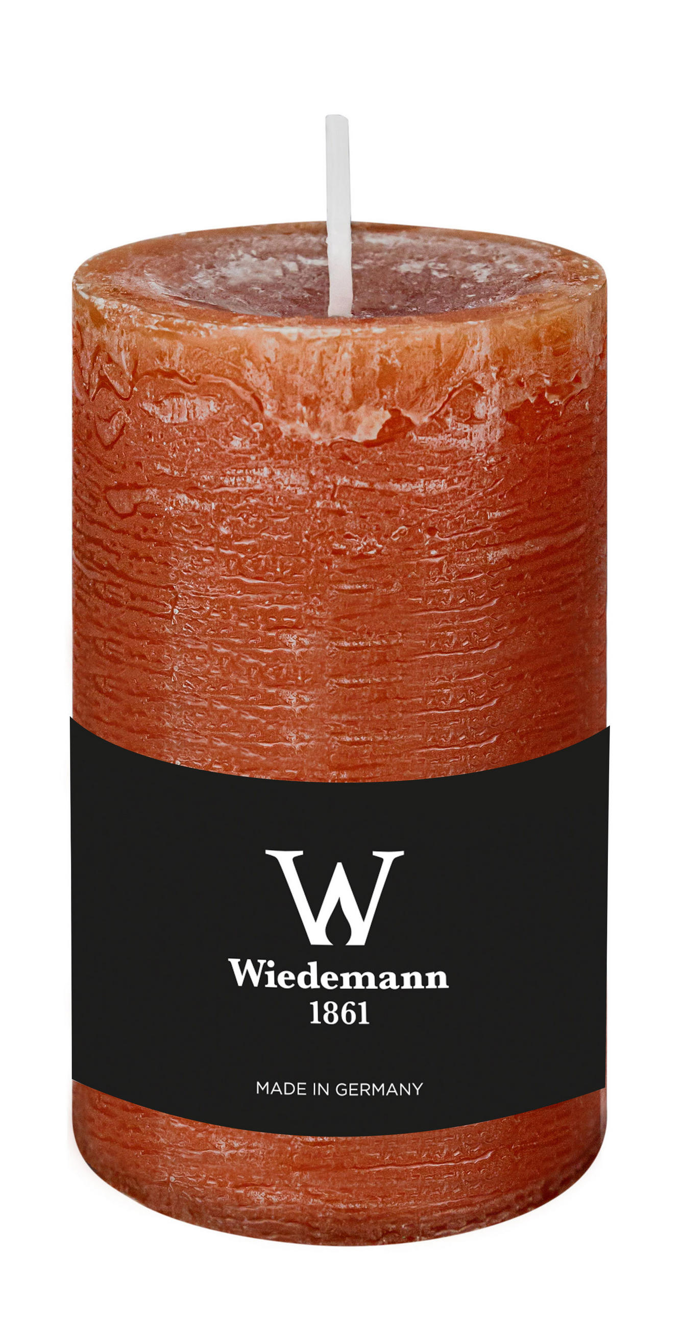 STUMPENKERZE Rustik Marble Style Dukat 130 x Ø 68 mm, 1 Stück - Terracotta, Paraffin (7/13cm) - Wiedemann Kerzen