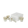 DUFTKERZE M-CHIC - Glas - Silber - 21 Std. - 4er set - Silberfarben, Glas (6.5/7cm) - J-Line