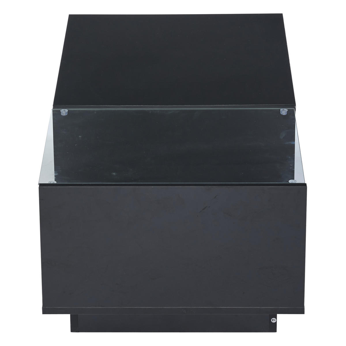 COUCHTISCH, Hochglanz-Spanplatte, höhenverstellbare Klappe mit LED-App-Steuerung, 100/50/33 cm, Schwarz - Schwarz, Holzwerkstoff (100/50/33cm) - Redom
