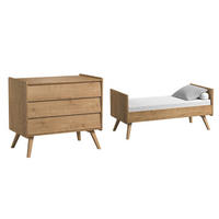 SOBA ZA BEBE 2-dijelni drvo - smeđa, drvni materijal (145/103/75cm) - Petits-meubles