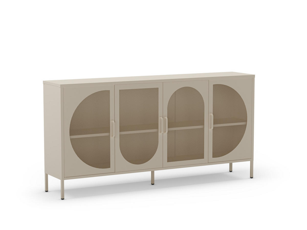 KOMMODE Tayra Beige 160/40/90 cm - Beige, Metall (40/90/160cm) - Drawer