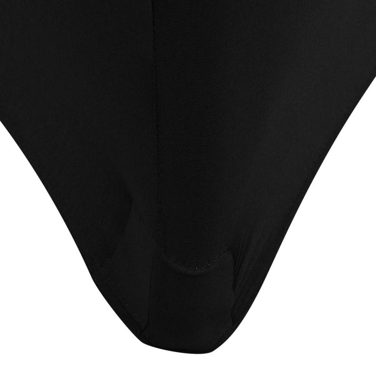 TISCHHUSSE Stretch 2er-Set Afau 183x76x74 cm Schwarz - Schwarz, Textil (183/76cm) - DELUKE