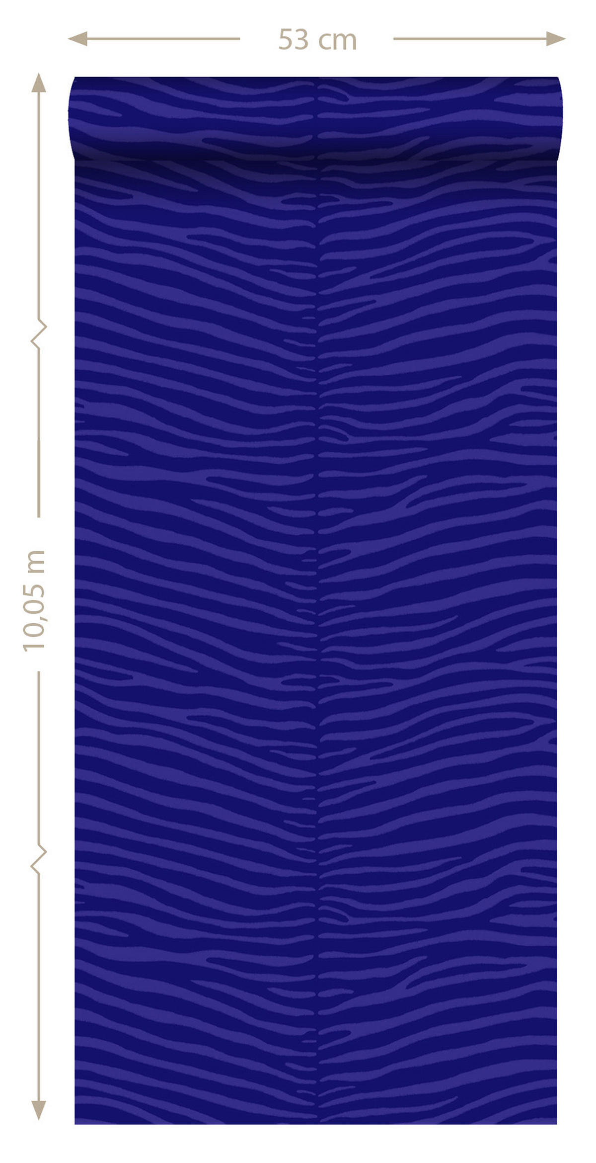 TAPETE Zebras 53 cm x 10.05 m - Lila, Papier (53/1000cm) - ESTAhome