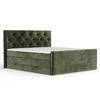 BOXSPRINGBETT Hugo Olivenfarbe 160/200 cm - Schwarz/Olivgrün, Holz/Holzwerkstoff (160/200cm) - Maison de Reve