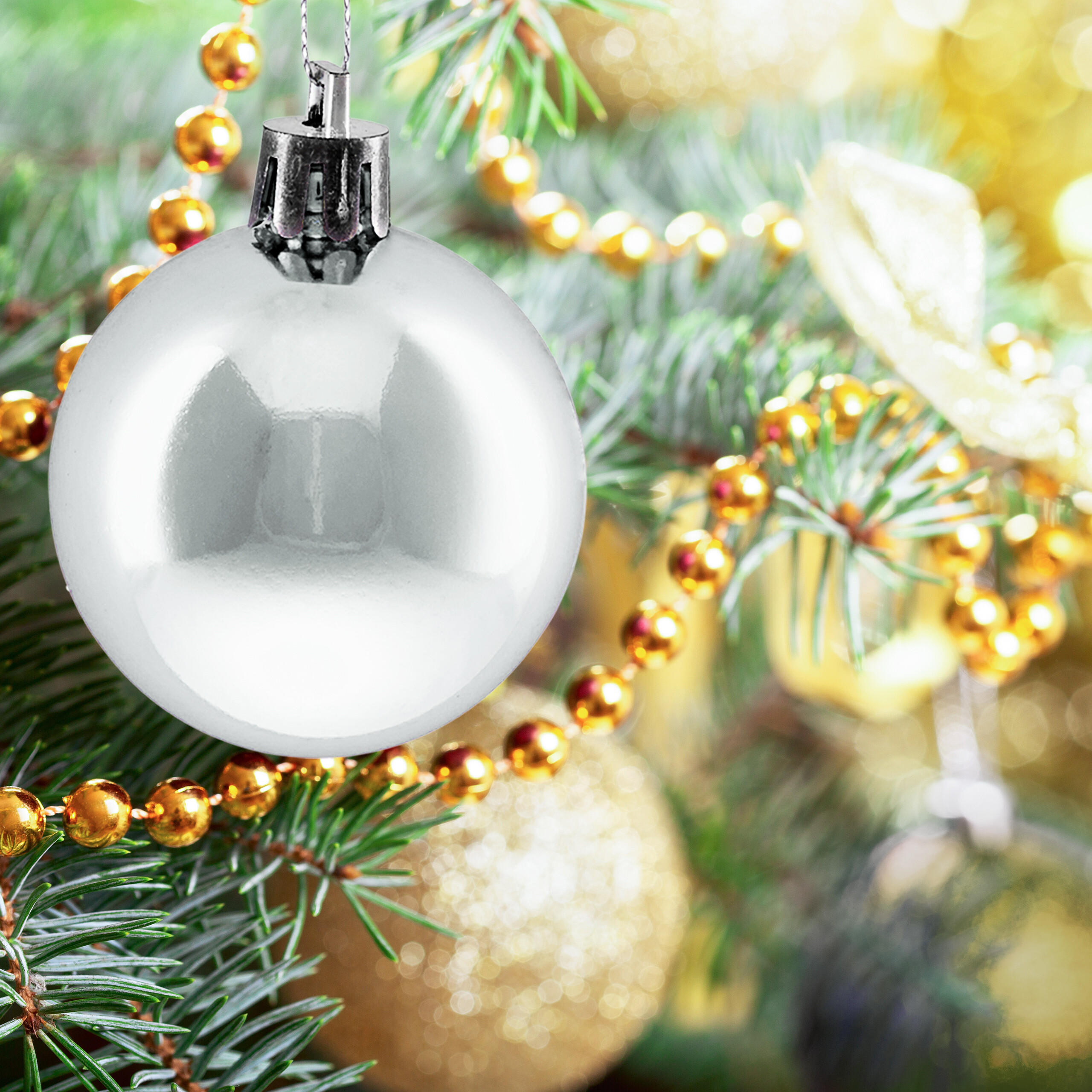 50XWEIHNACHTSKUGELN - Silberfarben, Kunststoff (6/7/6cm) - Relaxdays