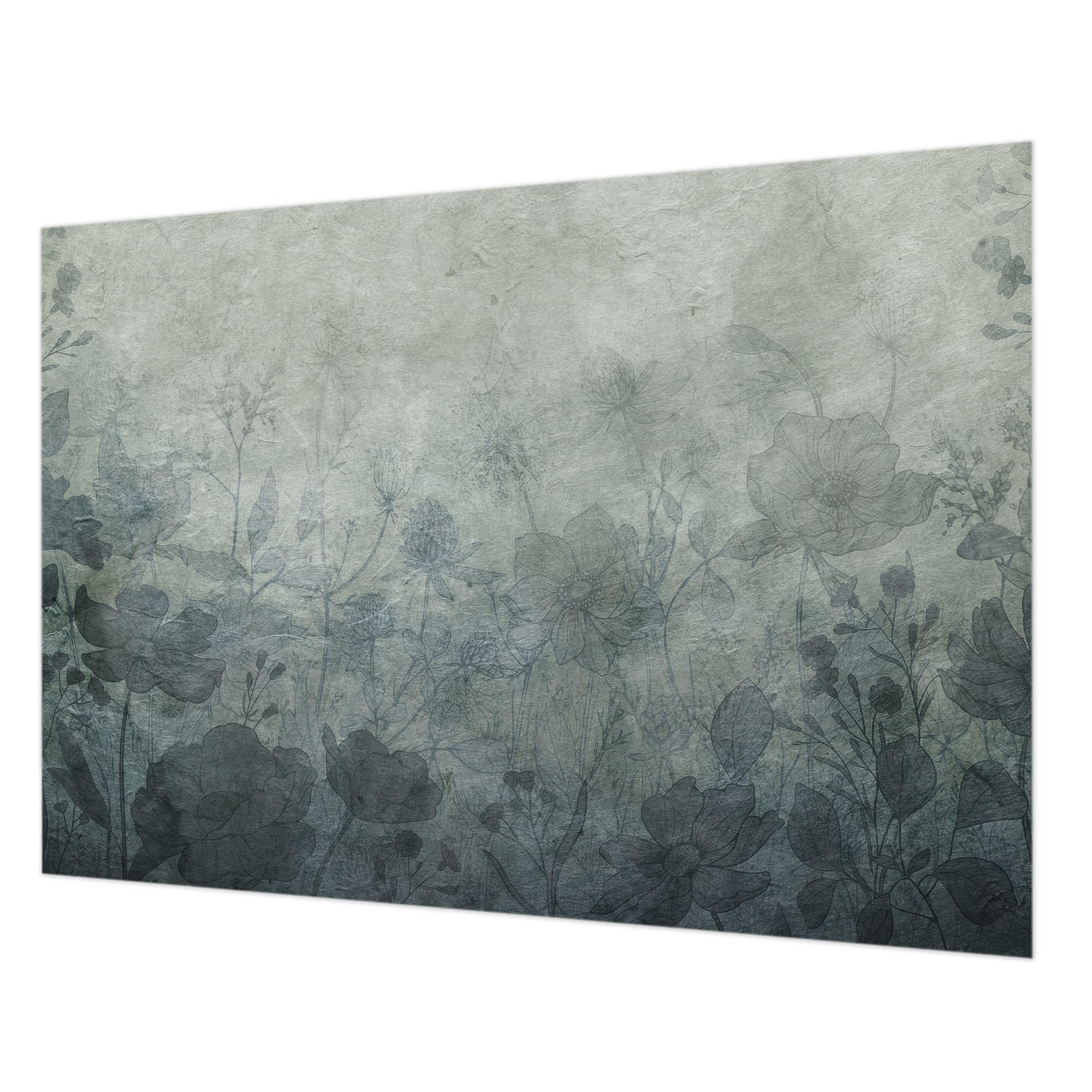 FOTOTAPETE 312x219 cm - Pflanzeneleganz - Grau, Textil (312/219cm) - Wallfluent