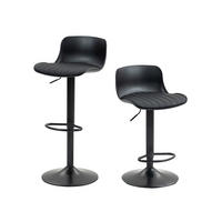 BARHOCKER DE-36838 2er-Set höhenverstellbar Schwarz - Schwarz, Metall (44/80/43cm) - ComfortXL