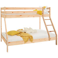 ETAGENBETT Denis Naturfarben ca. 90 / 200 / 140 / 200 cm - Naturfarben, Holzwerkstoff - Zandiara