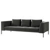 3-SITZER SOFA - Chromfarben/Grün, Textil (238/81/105cm) - home24
