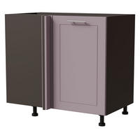 ECKVERBINDUNGSSCHRANK Bari D13U/90 Lava / RAL 4009 pastellviolett 90 / 50 / 82cm - Dunkelgrau/Violett, Holz/Holzwerkstoff (90/82/50cm) - Feldmann-Wohnen