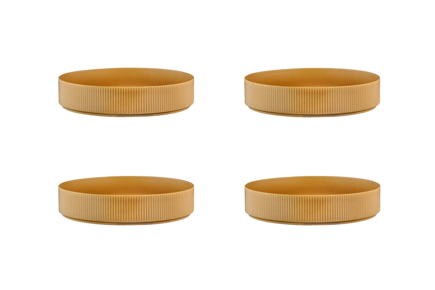 SUPPENTELLER Scandi Ø21,5cm - 4er-Set - Ocre - Gelb, Keramik (21.5cm) - Björn