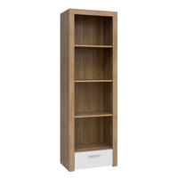 BÜCHERREGAL Nora Weiß und Holz - Weiß, Holzwerkstoff (62/192/39cm) - Petits-meubles