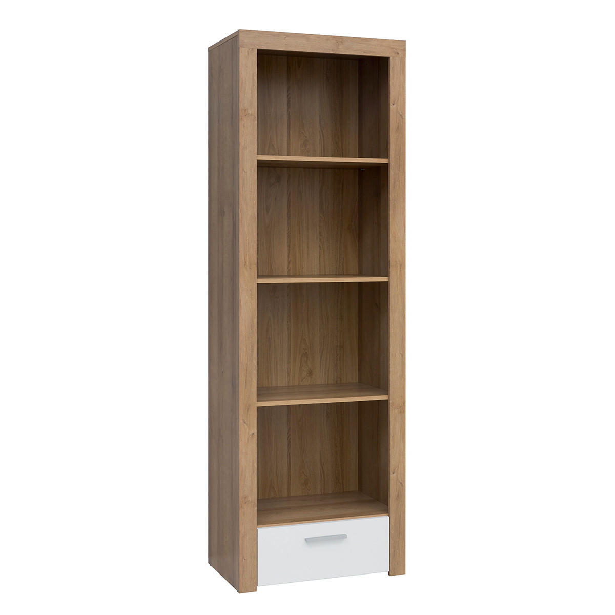 BÜCHERREGAL Nora Weiß und Holz - Weiß, Holzwerkstoff (62/192/39cm) - Petits-meubles