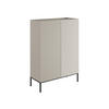 KOMMODE Como 100 2D - Kaschmir/Schwarz, Holzwerkstoff/Metall (100/140/42cm) - MIRJAN24