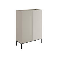 KOMMODE Como 100 2D - Kaschmir/Schwarz, Holzwerkstoff/Metall (100/140/42cm) - MIRJAN24