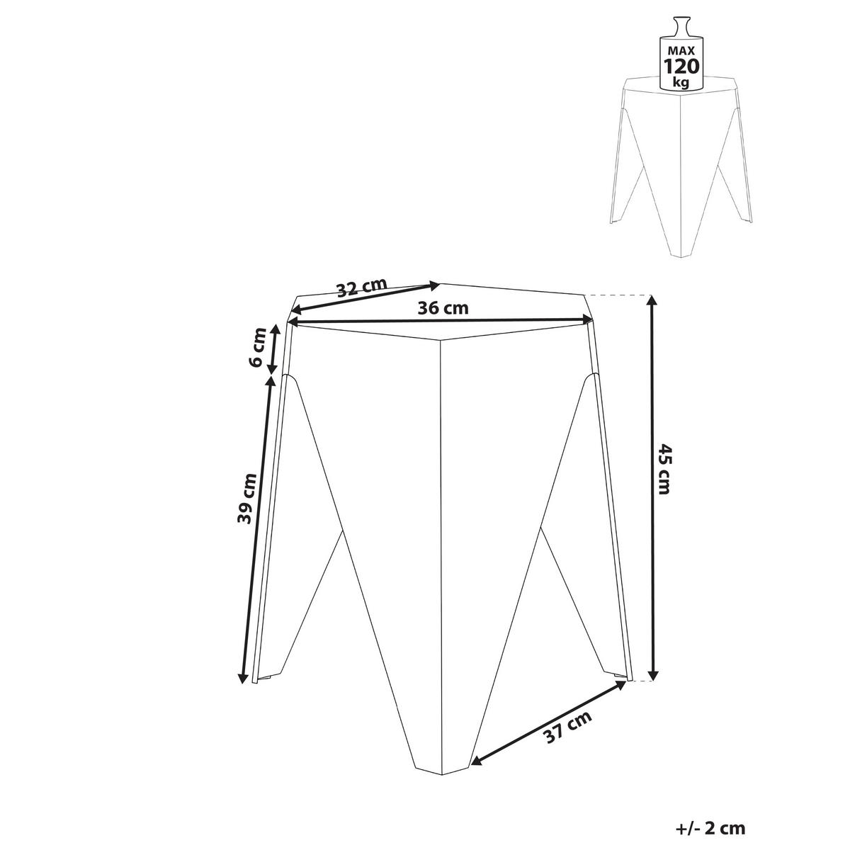 GARTENHOCKE 4er-Set Hellgrün Karavos - Blau/Multicolor, Kunststoff (36/45/32cm) - Beliani