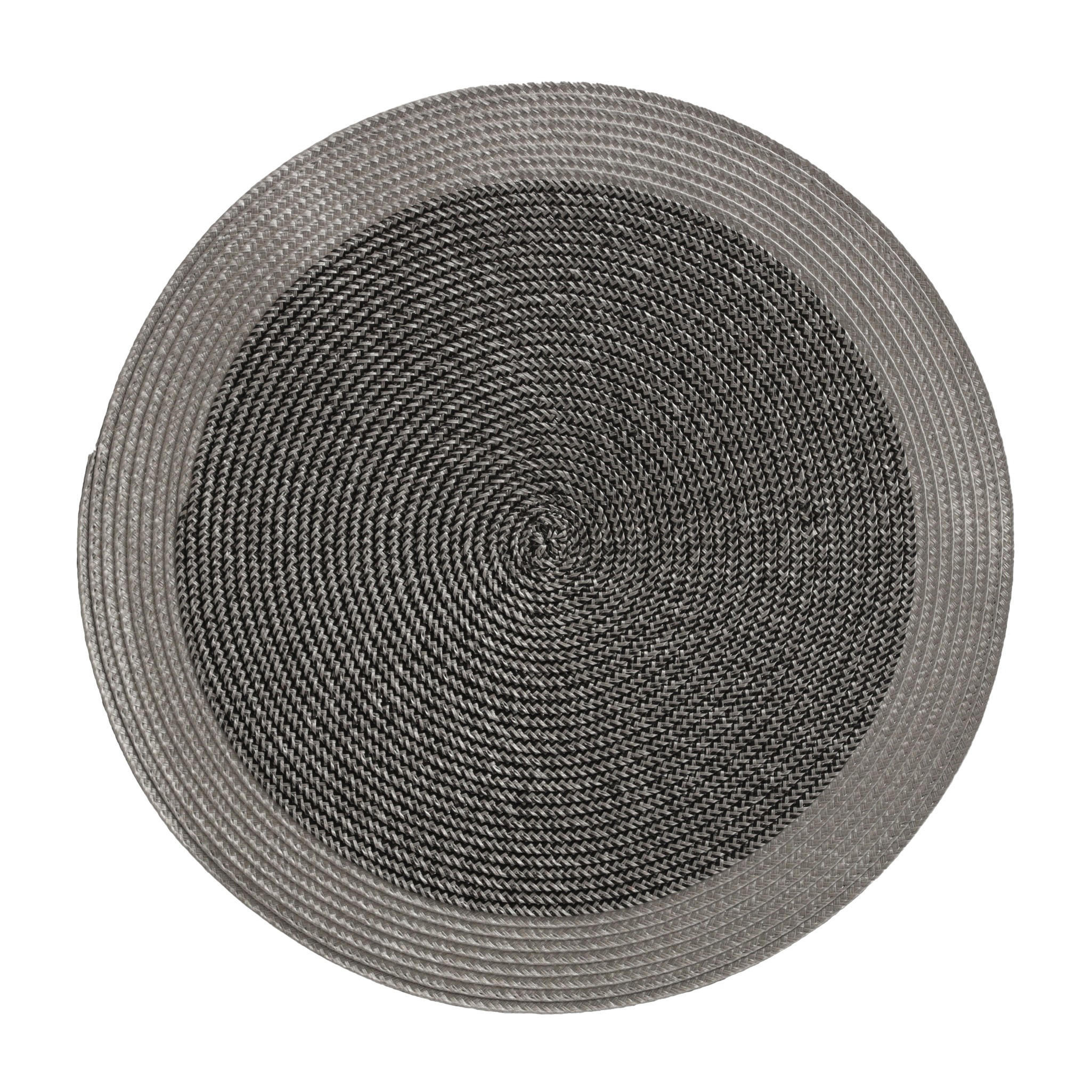 TISCHSET Lisena, Durchmesser 38cm, Rund Platzmatte, Platzdeckchen Telleruntersetzer für Dekorative Tisch, Esszimmer, Restaurant - Silberfarben, Kunststoff (38cm) - home&you