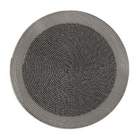 TISCHSET Lisena, Durchmesser 38cm, Rund Platzmatte, Platzdeckchen Telleruntersetzer für Dekorative Tisch, Esszimmer, Restaurant - Silberfarben, Kunststoff (38cm) - home&you