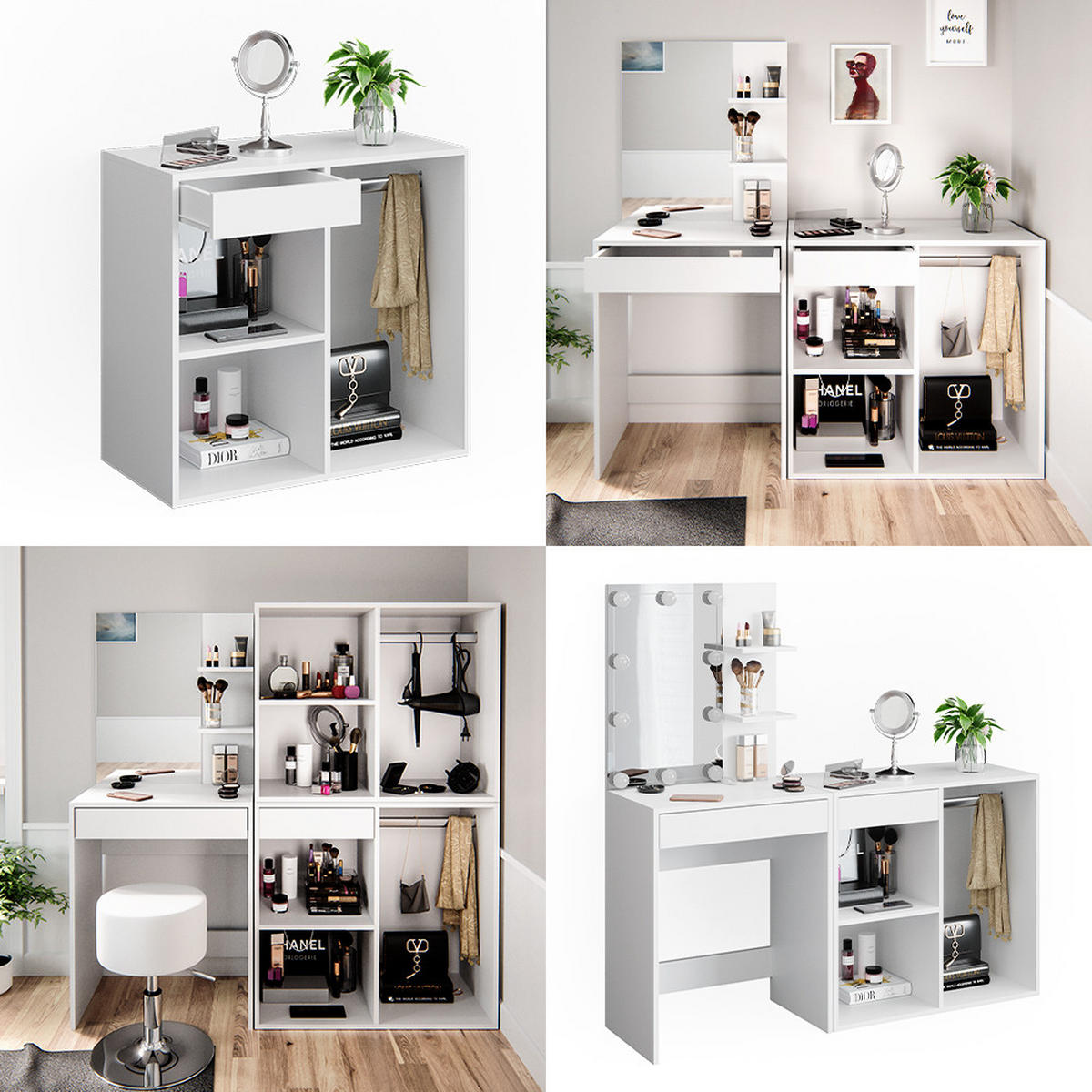ANSTELLSCHRANK Isabelle Weiß 80.1 x 75 cm - Weiß, Holzwerkstoff (80.1/75/40cm) - Vicco