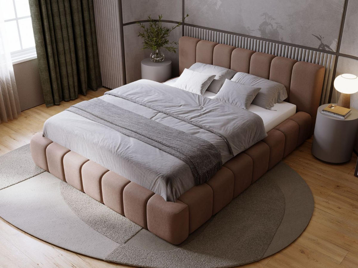 POLSTERBETT Orio 160x200 Braun - Braun, Textil (160/200cm) - Graingold