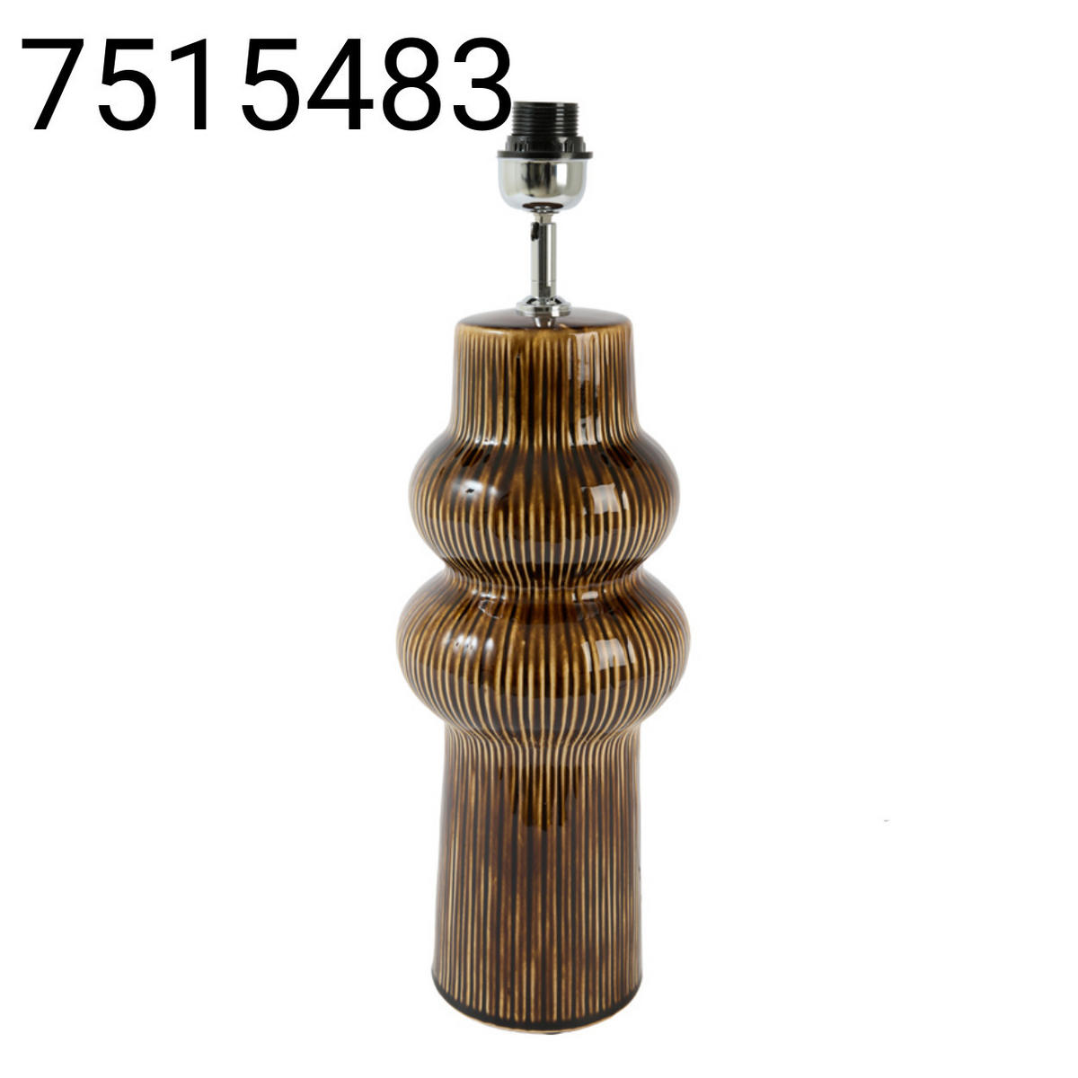 LAMPENFUSS Rouca - Braun - 19/19/57 cm - Braun, Keramik (19/19/57cm) - Light & Living