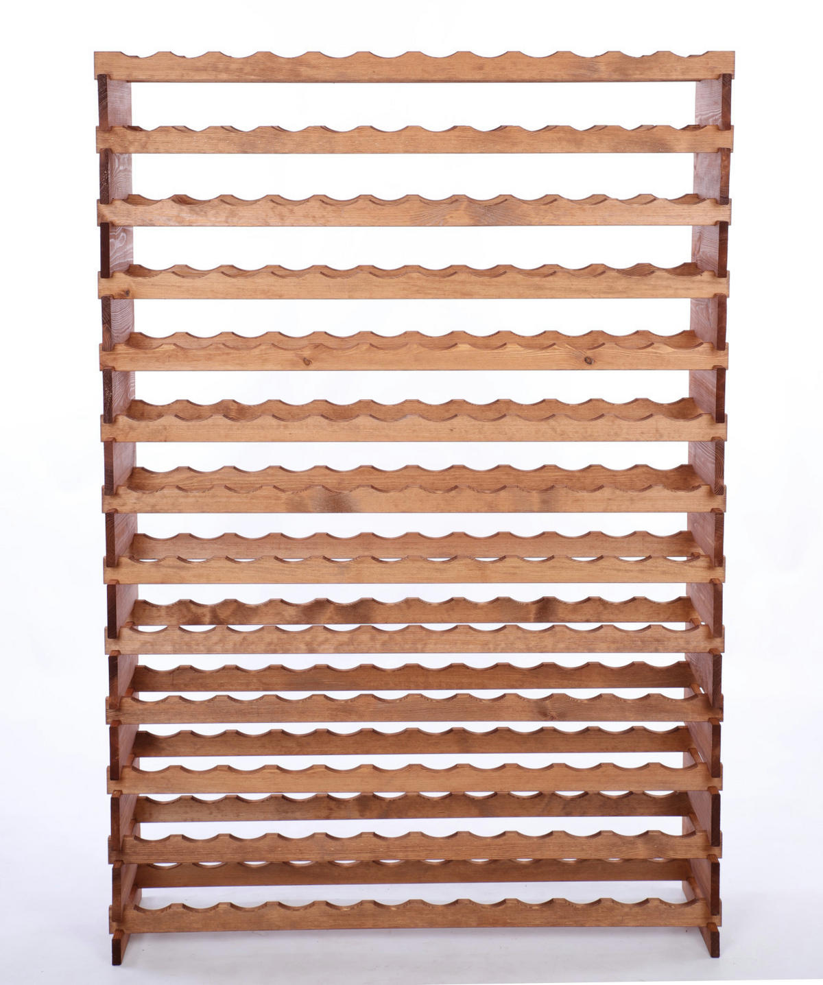 WEINREGAL VINOTECA FLEX PRO HxBxT 177x123x28cm 156 Flaschen auf 13 Ebenen Braun geölt - Braun, Holz (123/177/28cm) - PROREGAL