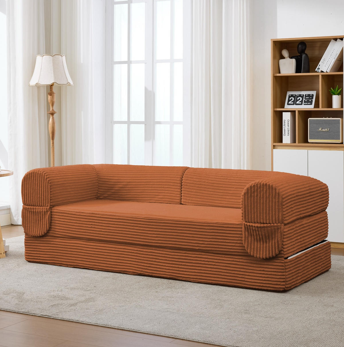 SOFA-SET 2-tlg. Cord Braun - Braun, Kunststoff (78/65/190cm) - Meubliv