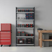 SCHRAUBREGAL PANDA TALL | HxBxT 200x110x40cm | 6 Fachböden | Fachlast 90kg | Anthrazit-Weiß - Anthrazit, Metall (110/200/40cm) - PROREGAL