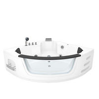 WHIRLPOOL Pool Badewanne Wanne W05-TH 140x140cm - Weiß, Glas/Kunststoff (140/60/140cm) - AcquaVapore by Sandra Jentho