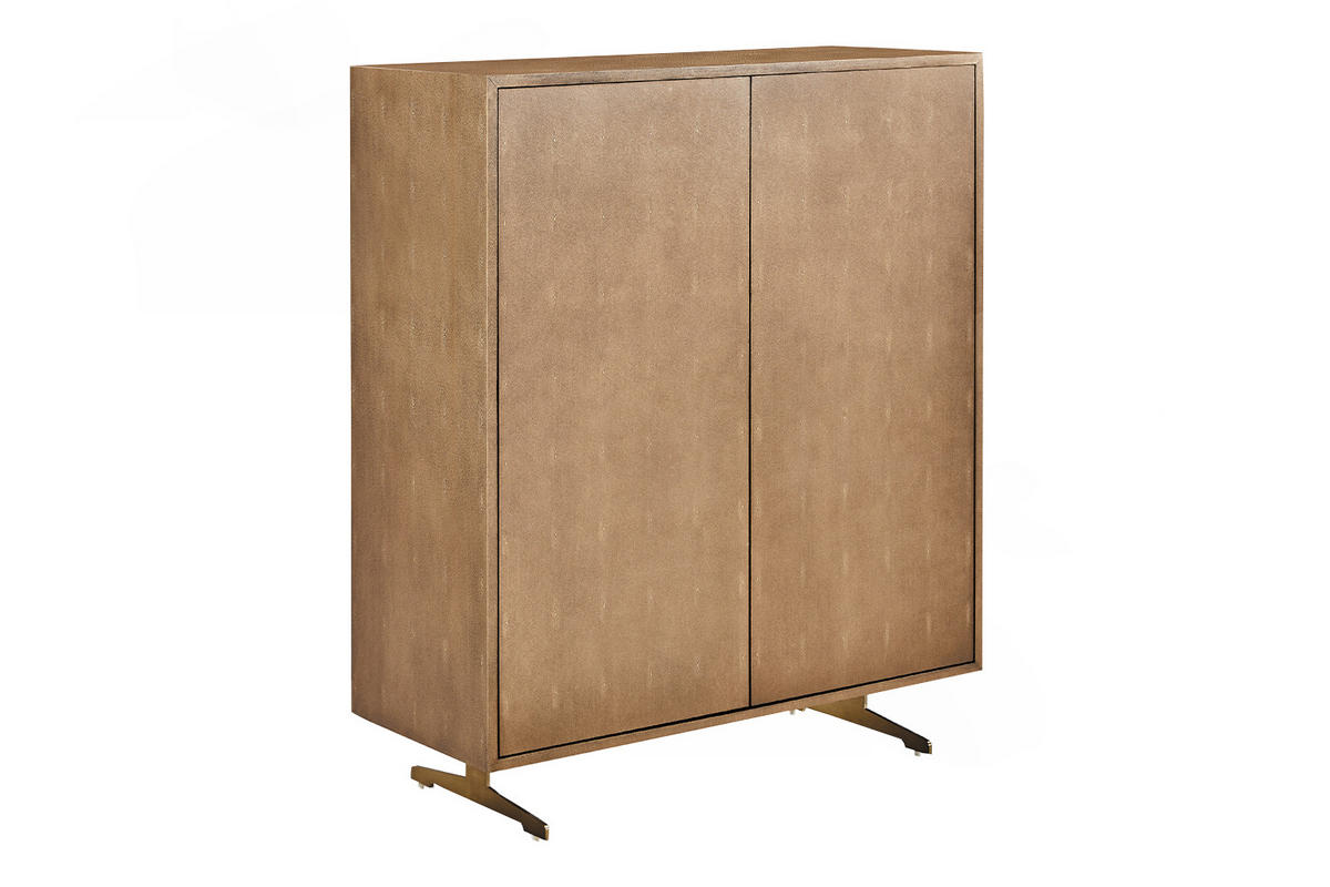 HIGHBOARD GALA Gold Holz - Goldfarben, Holz/Metall (100/120/40cm) - KAWOLA