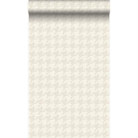TAPETE Hahnentritt-Muster 53 cm x 10.05 m - Weiß, Papier (53/1000cm) - Origin Wallcoverings