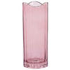 BLUMENVASE Glas rosa Perdiki - Rosa, Glas (30cm) - Beliani