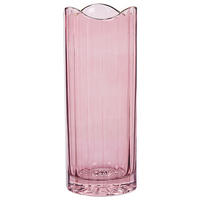 BLUMENVASE Glas rosa Perdiki - Rosa, Glas (30cm) - Beliani